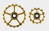 Zamienne Kółka Wózka CeramicSpeed 13+19 Złote Coated
