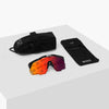 Okulary SCICON AEROSHADE KUNKEN Black Gloss White Bolt - SCNPP Monogram UAE Multimirror Red