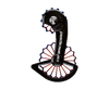 Wózek Przerzutki CeramicSpeed OSPW Shimano 9250/8150 3D Printed Hollow Ti Oil Slick PVD