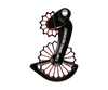 Wózek Przerzutki CeramicSpeed OSPW Campagnolo 12s 3D Printed Hollow Ti Oil Slick PVD
